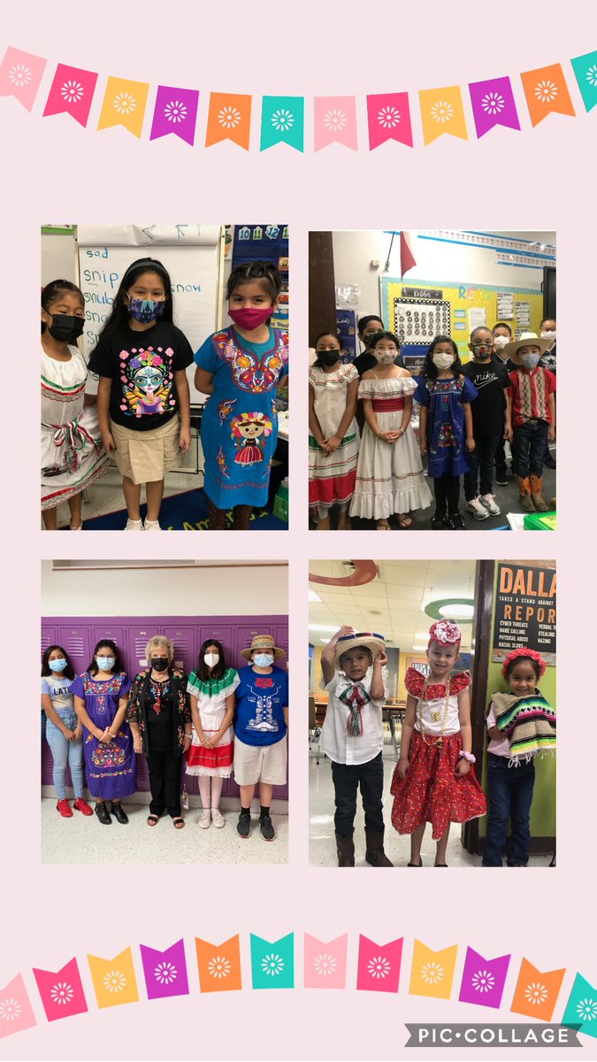 GPeabodyElem's tweet photo. Today we ended #HispanicHeritageMonth by dressing in something that we felt symbolizes Hispanic culture. Seeing all the bright, festive outfits made it impossible not to smile! #ChargerFamily #GPStrongerTogether #AchieveBelieveCreate #ILoveMySchool @DISDREO https://t.co/fl0443OFa3