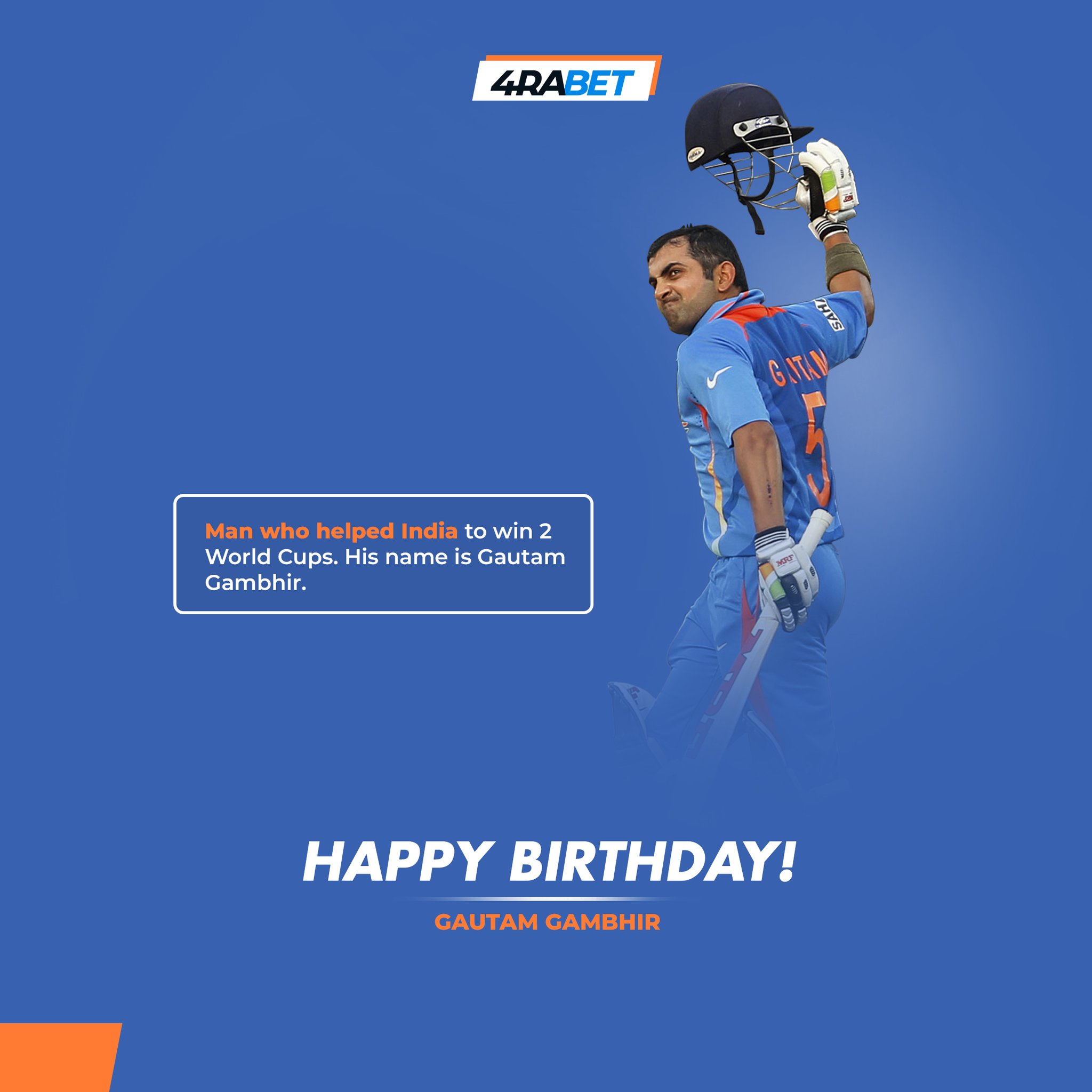 Happy Birthday, Gautam Gambhir   A top class cricketer, a great human being. Wishing him all the success! 