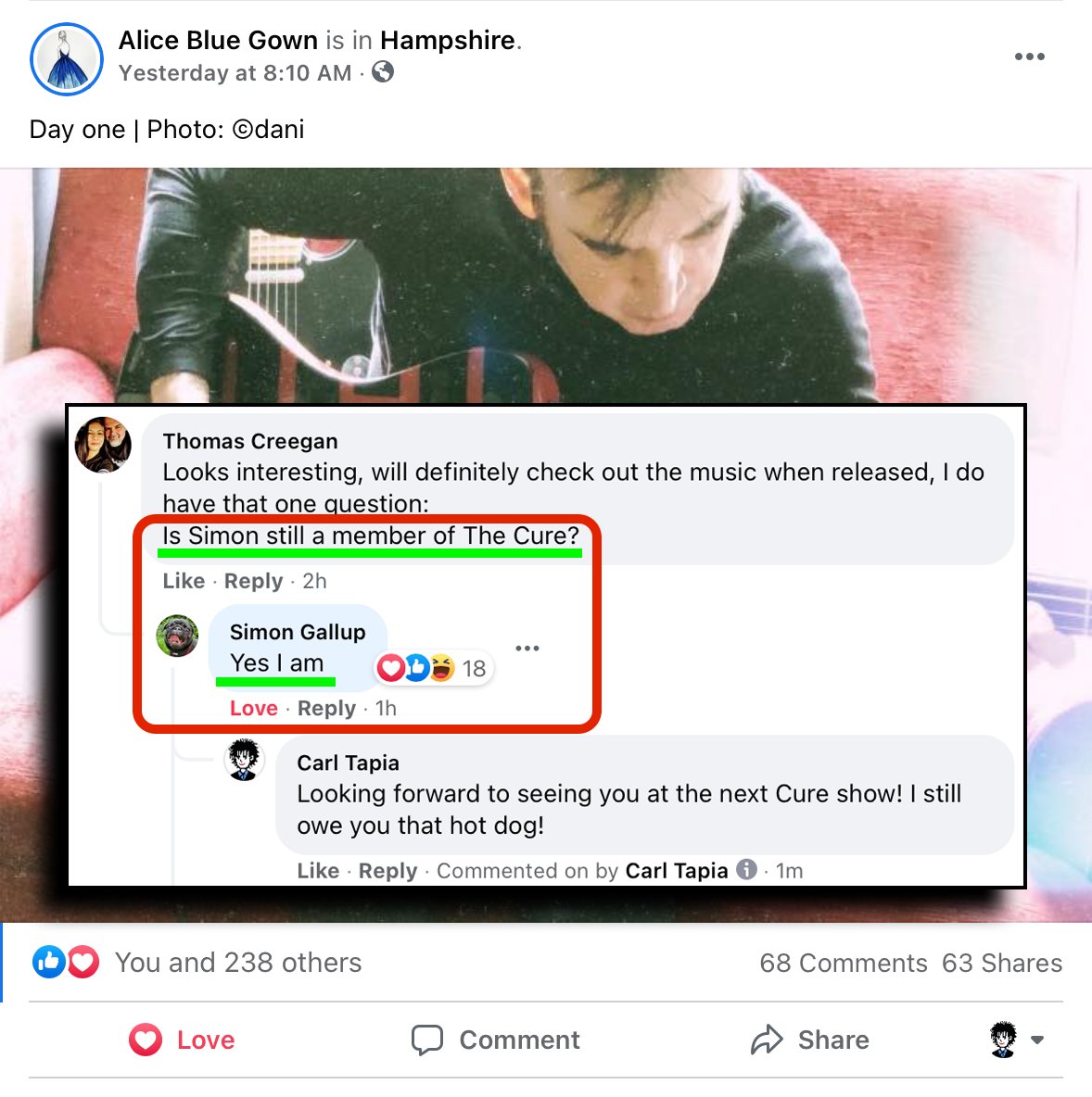 SIMON GALLUP is...
BACK IN / STILL A MEMBER OF THE CURE!
RE-TWEET AND SPREAD THE WORD!
#TheCure #SimonGallup #BackInTheBand