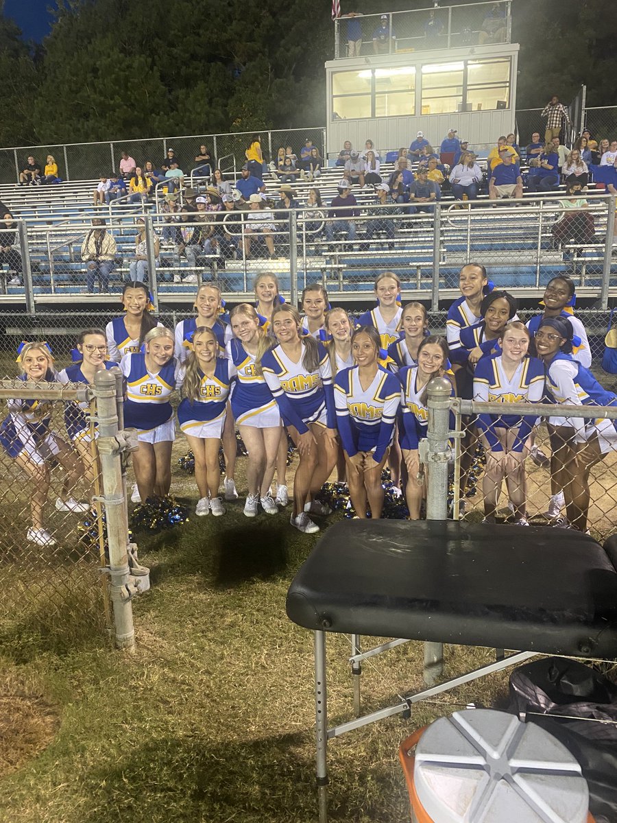 Rams_CHS's tweet photo. Great night for football with the best cheer team there is!   Chesterfield Rams! https://t.co/yuCfBZbYie
