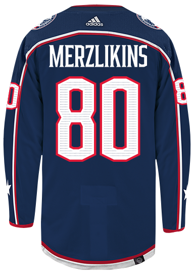 Elvis Merzlikins wore Matiss Kivlenieks' jersey for warm-ups and changed  his number to 80 - Article - Bardown