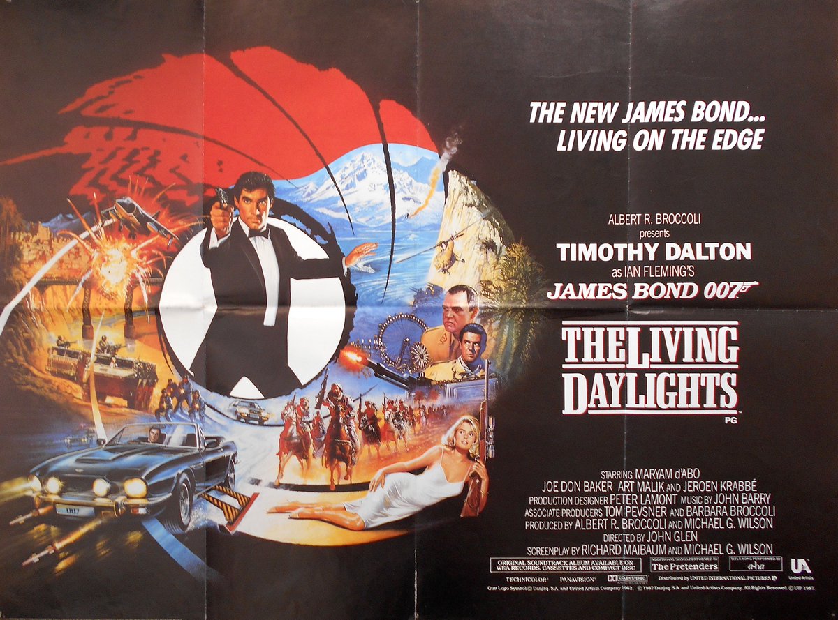 A recent acquisition at #CHANNINGPOSTERS: The Living Daylights, 1987, starring Timothy Dalton. Country-Of-Origin British quad #movieposter #JamesBond