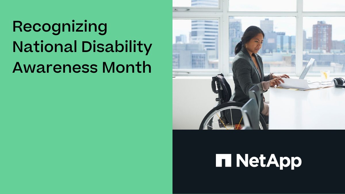 #DYK that it's National Disability Employment Awareness Month? #NDEAM aims to educate about disability employment issues &amp; celebrate the contributions of disabled workers

We're working to increase the visibility of employees with disabilities <a href="/NetApp/">NetApp</a>. Stay tuned!

#LifeAtNetApp