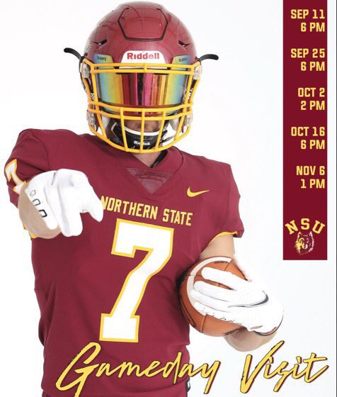 Thanks for the game day invite coach! <a href="/IsaacFruechte14/">Isaac Fruechte</a> <a href="/NSUWolves_FB/">Northern State Football🐺 🏈</a>