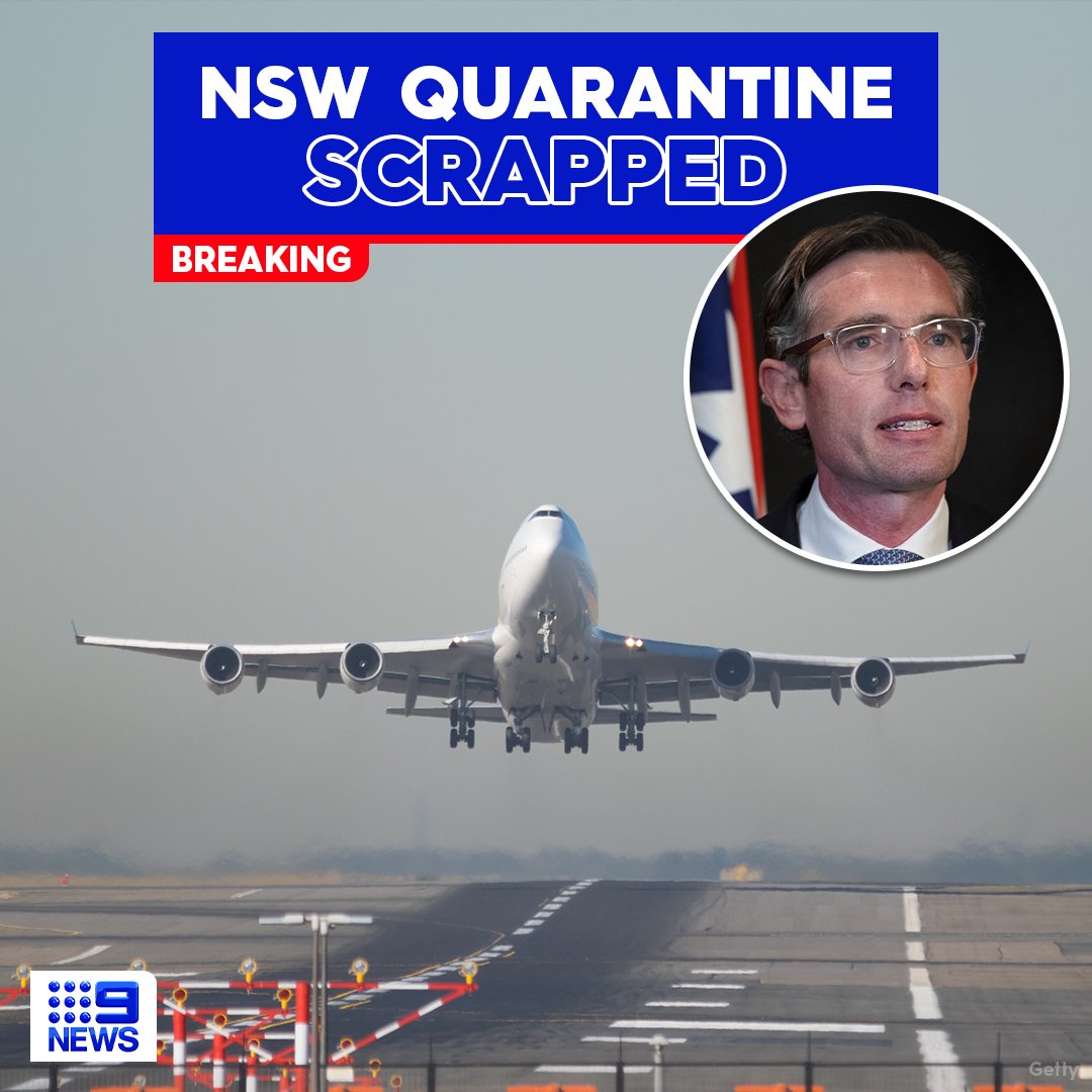 #BREAKING: Fully vaccinated international arrivals will NOT need to quarantine in New South Wales from November 1. ✈️ A negative #COVID19 test will be required before flying. #9News What you need to know: 9Soci.al/fWy350GrMr4