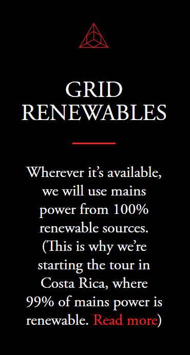 invest_cr's tweet photo. ¡Excelente, @Coldplay! 99% de la generación eléctrica de 🇨🇷 es renovable, lo que hizo que la banda eligiera al país para iniciar su gira en 2022. Más de 350 multinacionales también han elegido a #CostaRica gracias a las 3P: Personas, Planeta y Prosperidad. 🌿🌎 #MOTSWT https://t.co/0cCgQTLJPt