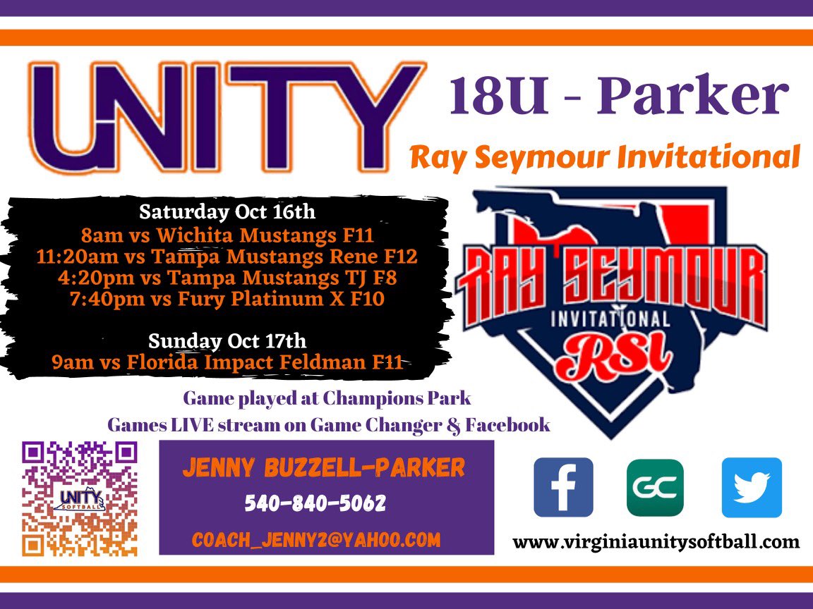 Can’t wait to hit the field with my girls this weekend in Florida 💪🏼🧡💜 @vaunityparker <a href="/coach_jenny2/">Jenny Buzzell-Parker</a> <a href="/USCBSoftball/">Sand Shark Softball</a> <a href="/CodeeYeske/">Codee Yeske</a> <a href="/cora_zackrison/">Cora Zackrison</a> <a href="/a_owen4/">Alison Owen Yeske</a>