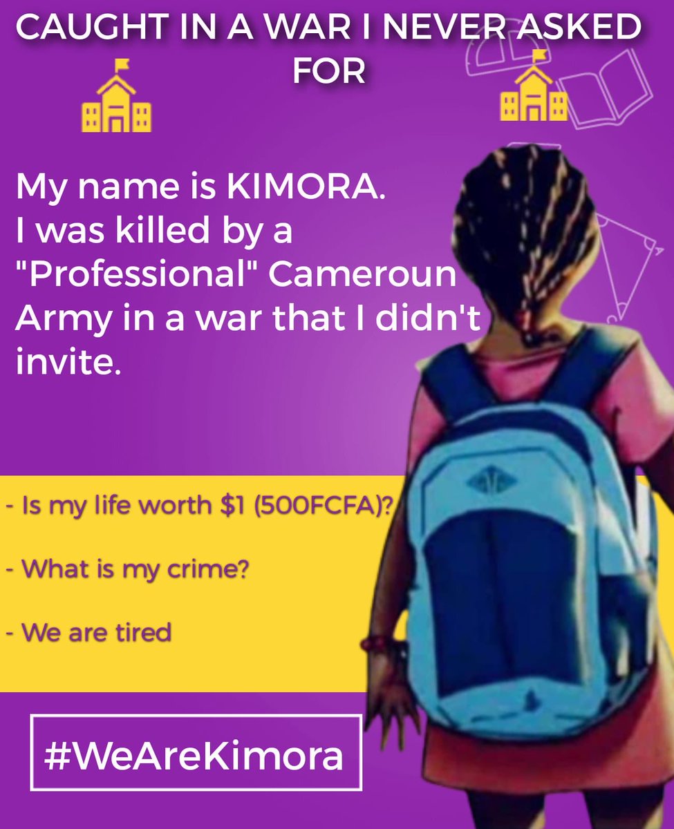 I am #kimora #Ndialle. I am 7 years old. My mother told us education is very important. I am dead because my mother decried #bribery and #corruption. And because @un ⁦<a href="/antonioguterres/">António Guterres</a>⁩ are silent to our plight! ⁦<a href="/POTUS/">President Donald J. Trump</a>⁩ ⁦<a href="/TiborPNagyJr/">Tibor Nagy</a>⁩ ⁦#endanglophonecrisis