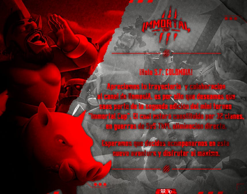 Esta invitación por parte de @RomeoiA7 la aceptamos enormemente agradecidas✨
Vamos con toda💅🏻 

Queremos ganarnos la #Inmortalcup 🐰🏹 𝚚𝚞𝚎 𝚌𝚘𝚖𝚒𝚎𝚗𝚌𝚎 𝚕𝚊 𝚏𝚒𝚎𝚜𝚝a҉ ‼️🥳