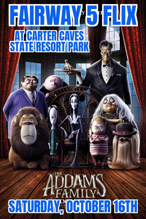 Join us Saturday, October 16th for our Drive In Theater showing of the first animated Adams Family movie.