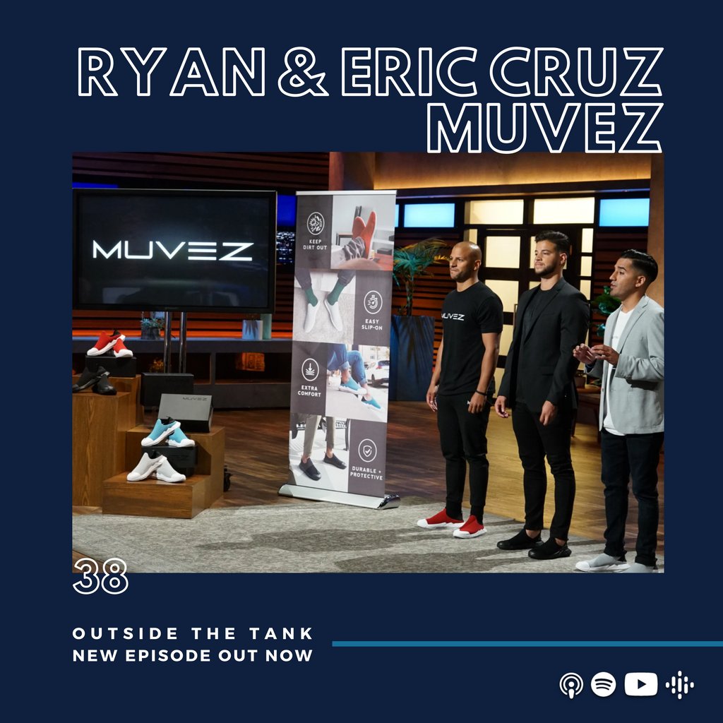 OutsideTank's tweet photo. New episode, out now! We talked to Ryan &amp; Eric Cruz who founded @muvezfootwear. Listen to episode 38 to hear all about how they landed a deal on @ABCSharkTank with @TheSharkDaymond and much more!

Listen at https://t.co/T8Ctf6qviX https://t.co/a3nuw7egde