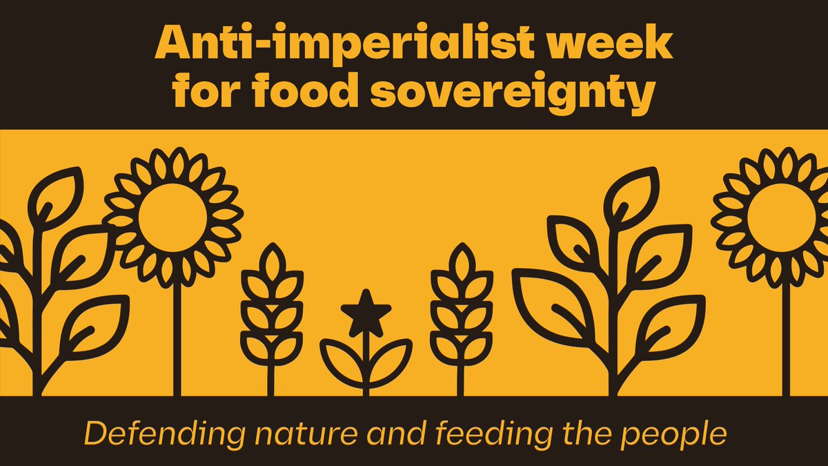 We of the World March of Women join the call of @via_campesina and together with the @antiimperial_20 in defense of food sovereignty and territories and their ways of life! #NoHayFuturoSinSoberaniaAlimentaria #SoberaníaAlimentariaYA #16oct