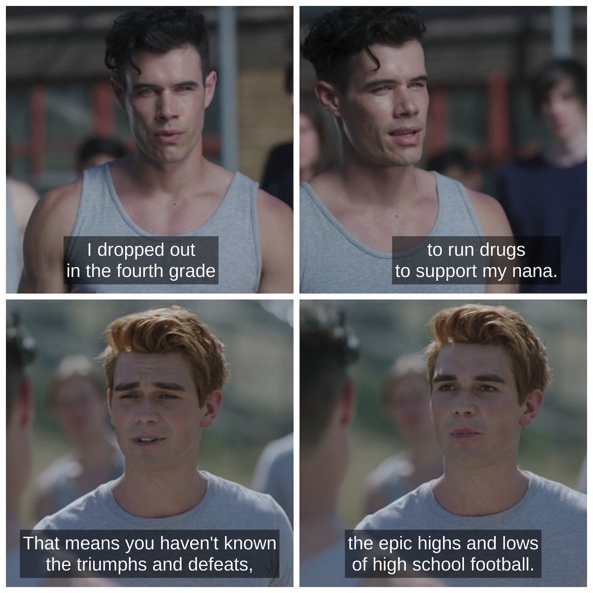 AtlaTheWriter's tweet image. Never doubt yourself as a writer, because no matter how bad you might think you are, Riverdale will always be there to show you how it's much worse.