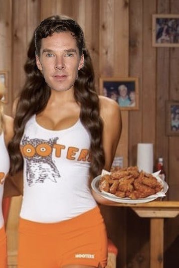 BenedictCTingz's tweet photo. My, Benedict Cumberbatch’s, eyes are up here. Anyways try the hot wings while they’re still hot like me, Benedict Cumberbatch. 🦉🍒🍗 https://t.co/ODhvzDj7rv