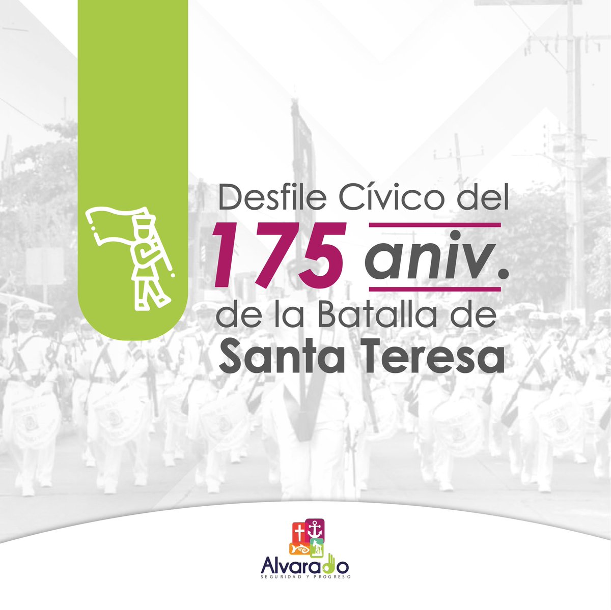 imprentaeditxa's tweet photo. Con motivo de los 175 Aniversario de la Gesta Heroica en de la defensa del El Fuerte de Santa este viernes 15 de octubre a las 17:00 hrs, se realizará el tradicional Desfile Cívico Militar a cargo de la Heroica Escuela Naval Militar.
#Alvarado
#SeguridadYProgreso https://t.co/EiJ9Z6btnt