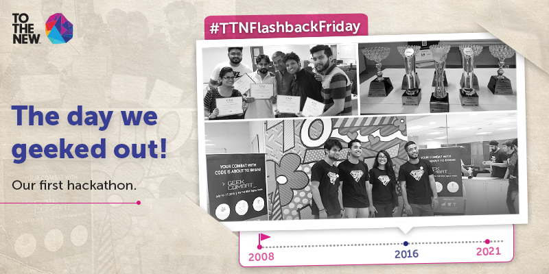 TOTHENEW's tweet photo. Today we go back to 2016 to our 1st #hackathon - GeekCombat
A 2-day hackathon that brought together a community of 300+ front &amp; back-end programmers from companies like Sapient, TCS, RBS, Wipro, etc.
We hope to be able to conduct our next hackathon soon.
#FlashbackFriday https://t.co/78GcqvhhqE