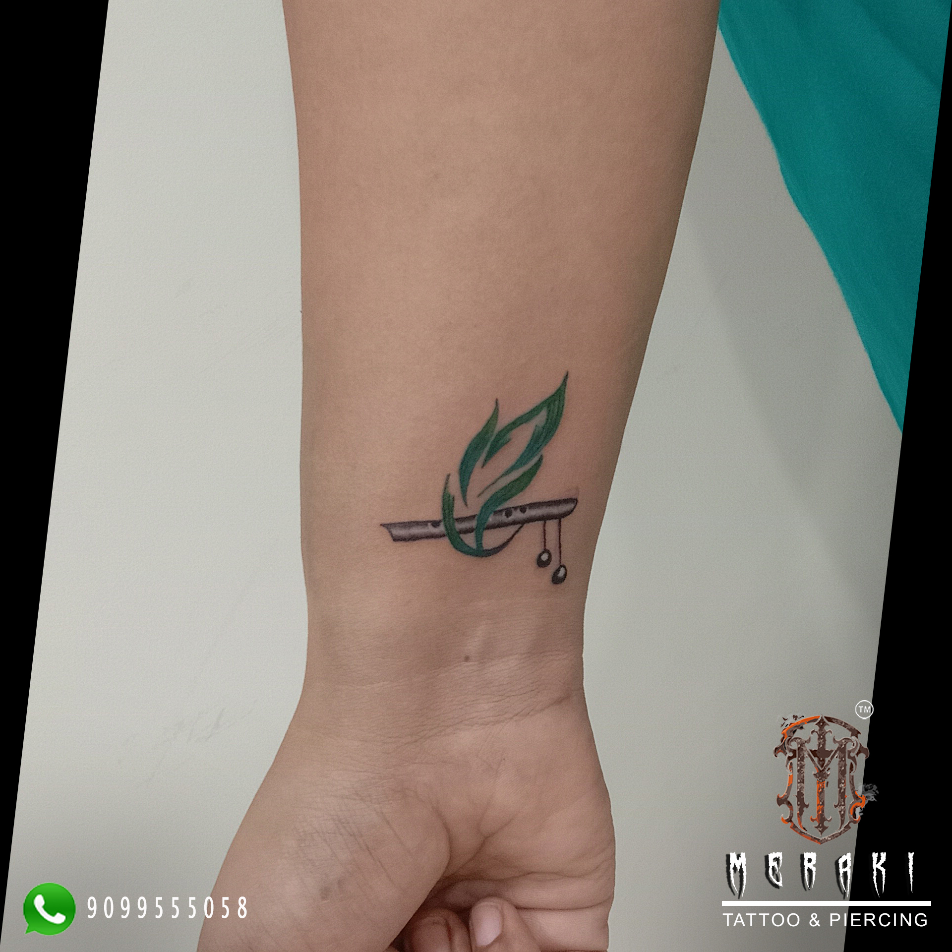 Share 59 peacock feather with flute tattoo  thtantai2