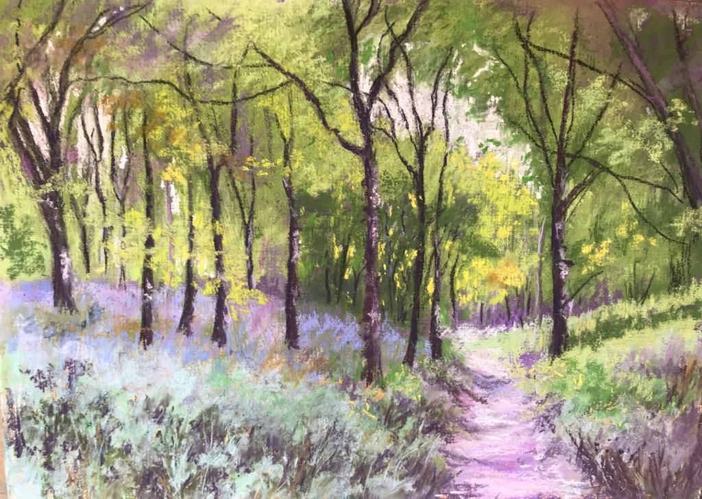 'Bluebells at Herne Hill' by Lynda Botwood. Available for purchase online now: buff.ly/3v1GHdE