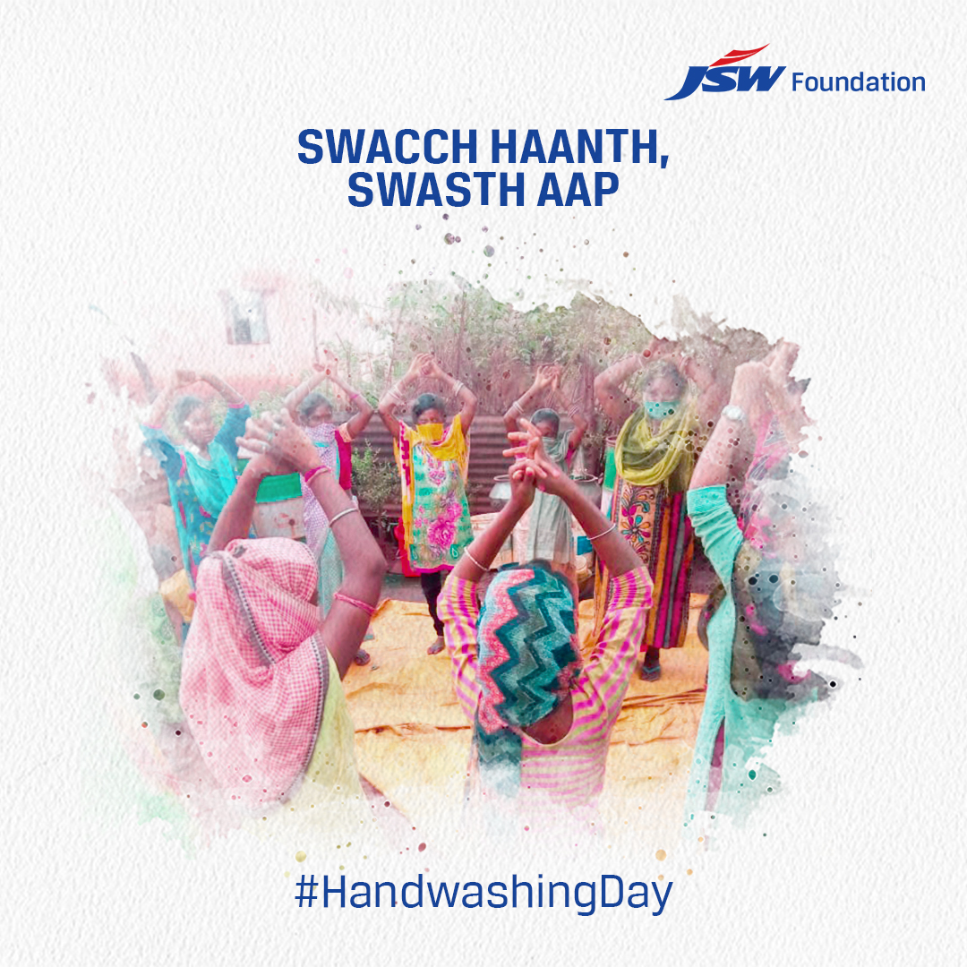 This #Handwashingday let's pledge to work together and make hand hygiene a priority for a healthy India! 
#JSWFoundation