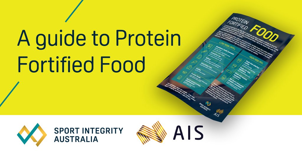 Sport Integrity Australia (@protectingsport) on Twitter photo We recognise that athletes may choose Protein Fortified Foods to meet their training needs.
Sport Integrity Australia has partnered with the <a href="/theAIS/">Australian Institute of Sport</a> to produce athlete resources so athletes' understand the contamination risks. ▶️ sportintegrity.gov.au/news/integrity…
#ProtectingSportTogether We recognise that athletes may choose Protein Fortified Foods to meet their training needs.
Sport Integrity Australia has partnered with the <a href="/theAIS/">Australian Institute of Sport</a> to produce athlete resources so athletes' understand the contamination risks. ▶️ sportintegrity.gov.au/news/integrity…
#ProtectingSportTogether