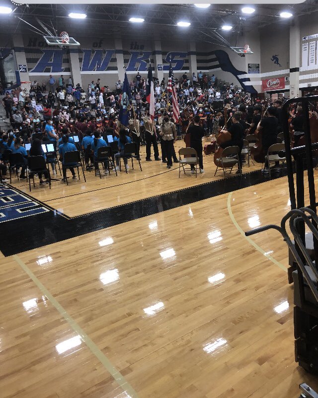Color Guard presented Colors this evening at the Orchestra Event. They looked sharp!