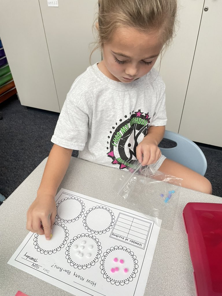We had fun sorting and graphing the littlest Pom-Poms today! These kids rocked making a tally chart and creating a bar graph! #walstars #misdmath