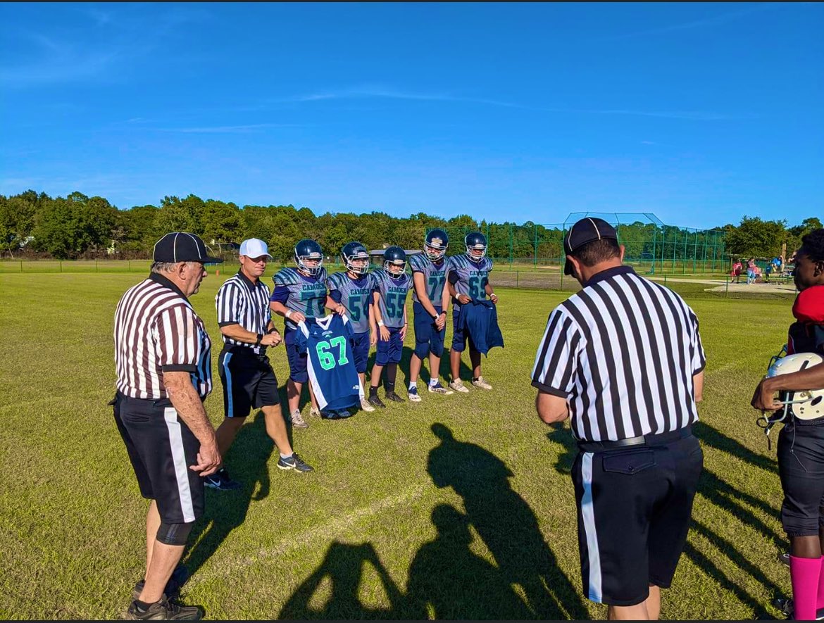 CMSCougarFtball's tweet photo. The Cougars showed out today for #CoachMorris. 20-0 victory against Needwood middle school! #CougarPride https://t.co/kUkYzkrFA8