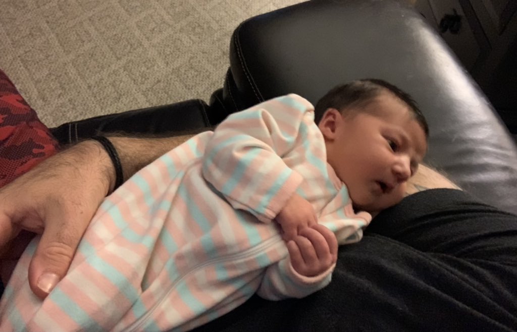 MrGriffisSHS's tweet photo. So small, so precious and love these dad moments #wideopeneyes #thosecheeks https://t.co/shh62ISmYE