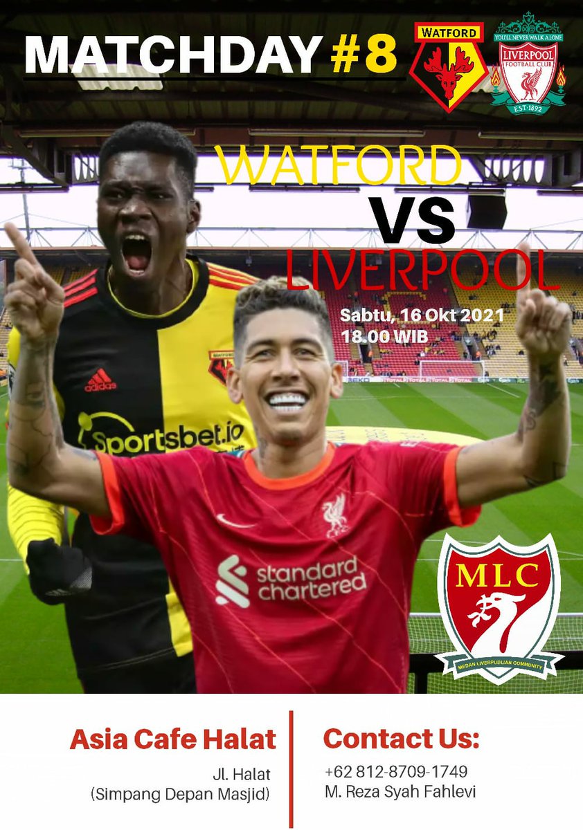 There's Only One Reds, The Reds !!!

Info Nobar :
Nobar Watford Vs Liverpool FC 
Nobar kondisional
Hari/Tanggal : Sabtu, 16 Oktober 2021
KO : 17.30 WIB
Lokasi : Asia Cafe (Jl. Halat Simpang Depan mesjid) 

Cp : 081287091749 (Reza) 

 Terima Kasih
 #YNWA