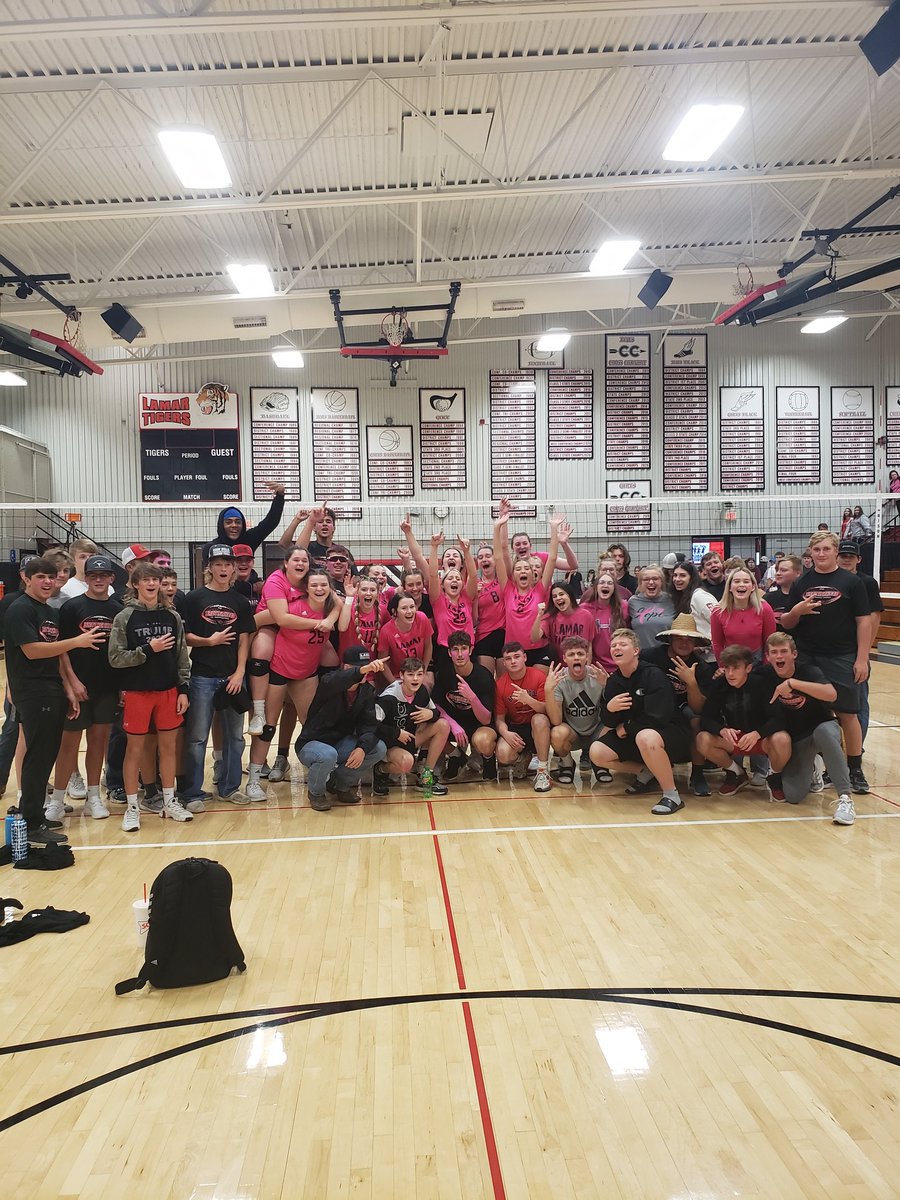 LamarTigersAD's tweet photo. Lamar Varsity Volleyball defeats Nevada 3-1 to win the Big 8 West Conference Championship.. https://t.co/3MQforKXhQ