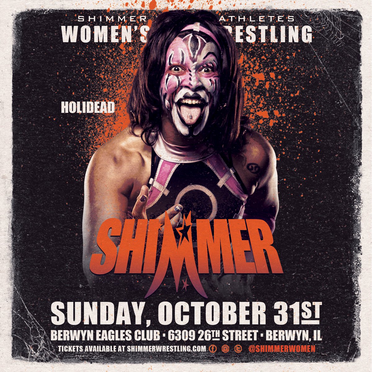 SHIMMERwomen's tweet photo. We need your support.

SHIMMER returns to the Eagles Club in Berwyn, IL on 10/31. Events at Noon and 4PM. 

If you appreciate what we have contributed to professional wrestling over the past 16 years, please attend.

🎟 https://t.co/OhiDGiZJFO 🎟 https://t.co/4St1vP9eoz