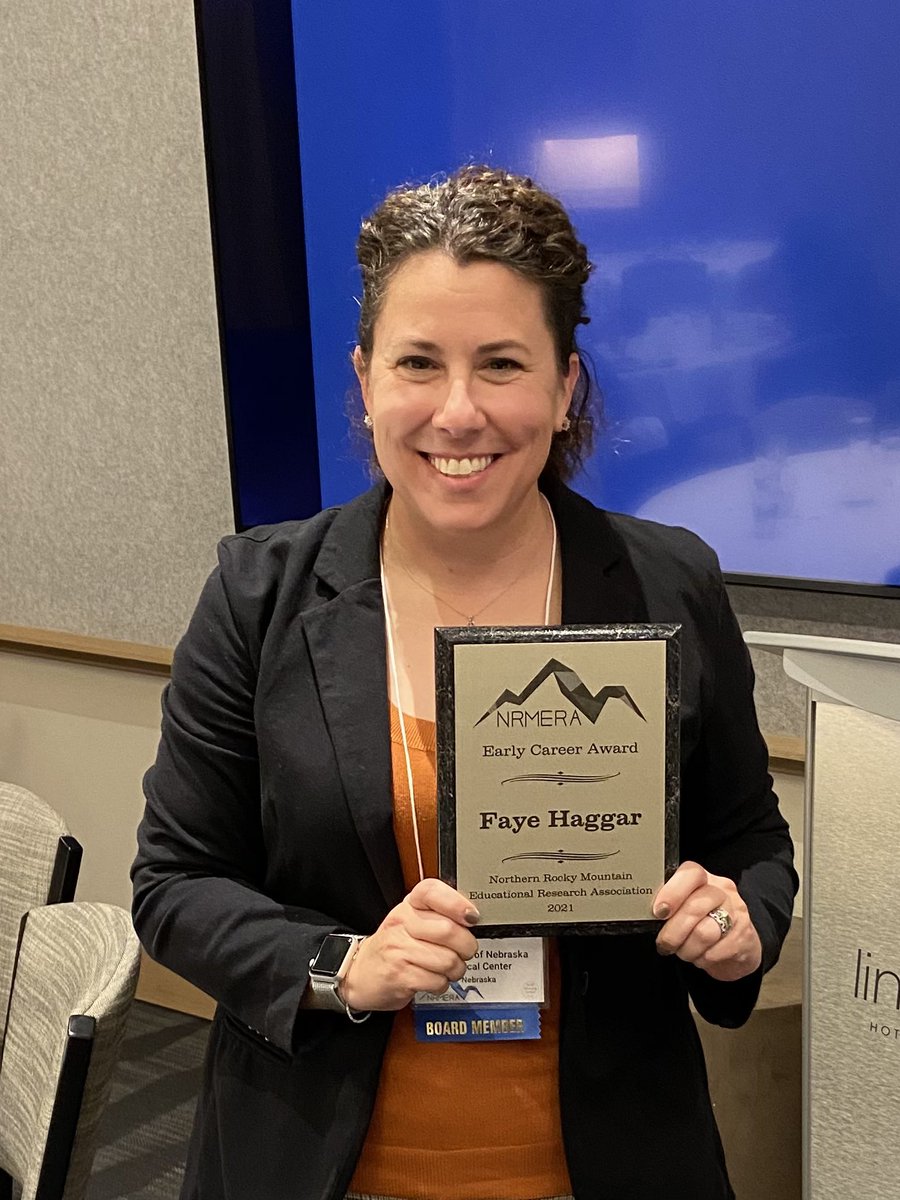 Dr. Faye Haggar, our Director of Education Development, was just awarded the Early Career Award at the Northern Rocky Mountain Education Research Association’s annual conference. #MedEd #Congrats #NRMERA @fayehaggar