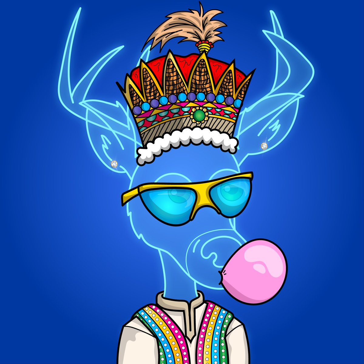 dropshadoe's tweet photo. Phantom fur with Mughal crown blowin some hubba bubba https://t.co/u3D2Qq0hL7