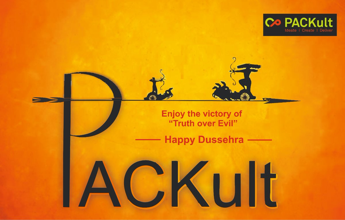 pac_kult's tweet photo. The day of Dussehra serves as a reminder that only the truth shall exist and the evil shall perish.
Packult Wishes you all a "Happy Dussehra" https://t.co/9xhGTfTFBY