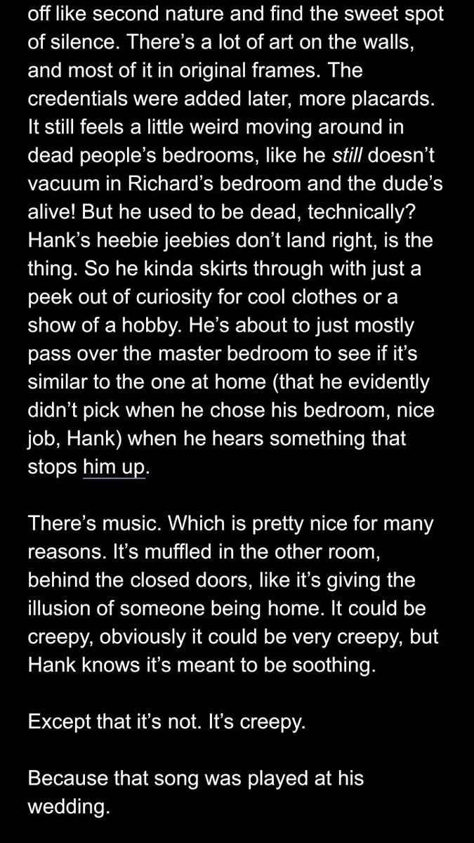 rkem00's tweet image. I turned off my brain and when it rebooted, I'd made this. I present 🦇 'A Warm Life' Hank in another Situation(tm) with an old house with doors and rooms and... familiarity? Wtf pray 4 this old man???