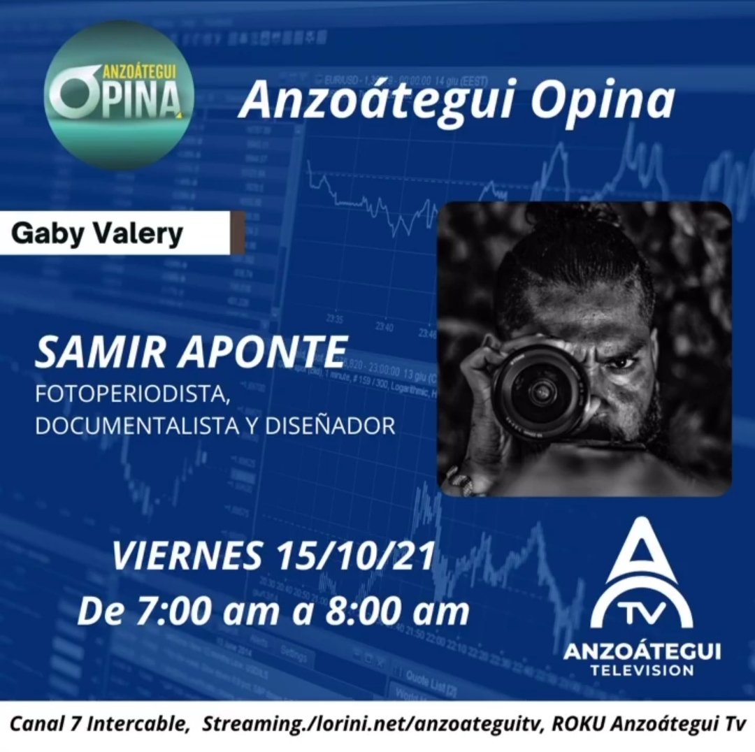 Mañana estare en <a href="/AnzOpina_TV/">Anzoátegui Opina</a> hablando un poco sobre mi experiencia como fotoperiodista y documentalista #15Oct ¡Vive para inspirar no para impresionar!
