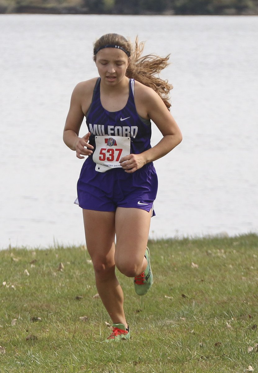 SCIStephanie's tweet photo. XC: Medalists for the @MilfordEagles girls' cross country team - Lilly Kenning, first, Eliza McGuire, fifth, Victoria Mink, 12th, Ellison Piening, 14th #milfordsoar #waytogoladies #goodluckatstate https://t.co/UHfUYBeBSS