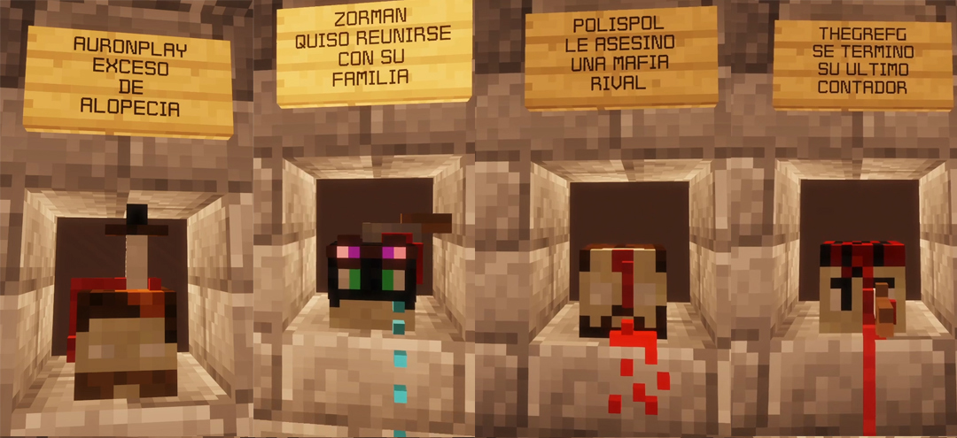 Tanizen's tweet photo. Espero que os haya gustado el directo de Minecraft, íbamos a decorar sí, pero no de esta manera jajaja. Han quedado estupendas las cabezas. Mañana continuamos con las cabezas de los que faltan 🎃🎃🎃. Buenas noches 💜 https://t.co/BlIJQsaTel