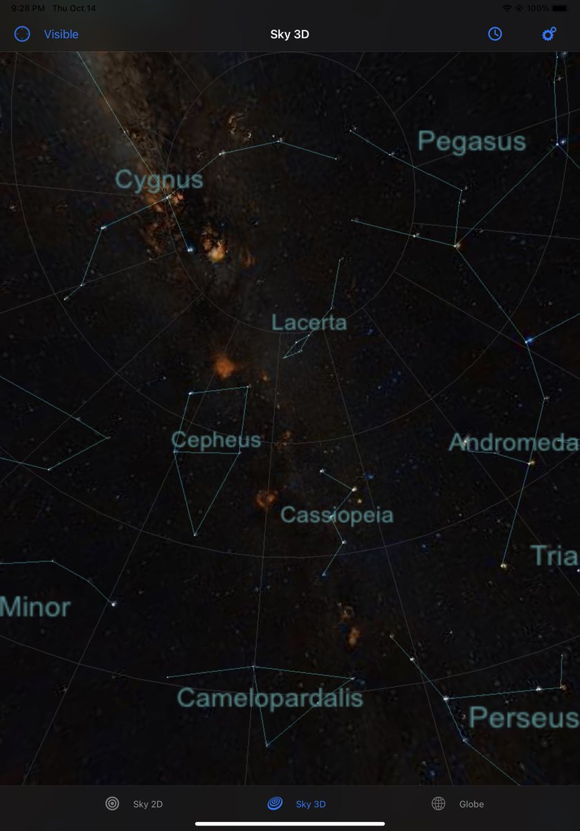 Jessica59097279's tweet photo. On October 14, 2021 I used the Planets app to see Lyra my favorite star)! The planisphere lined up with the Planets app very accurately! I also read about the North Star Polaris, although I didn’t see it on the app I saw where it should be above Camelopardalis! https://t.co/od6ifQ6ra5