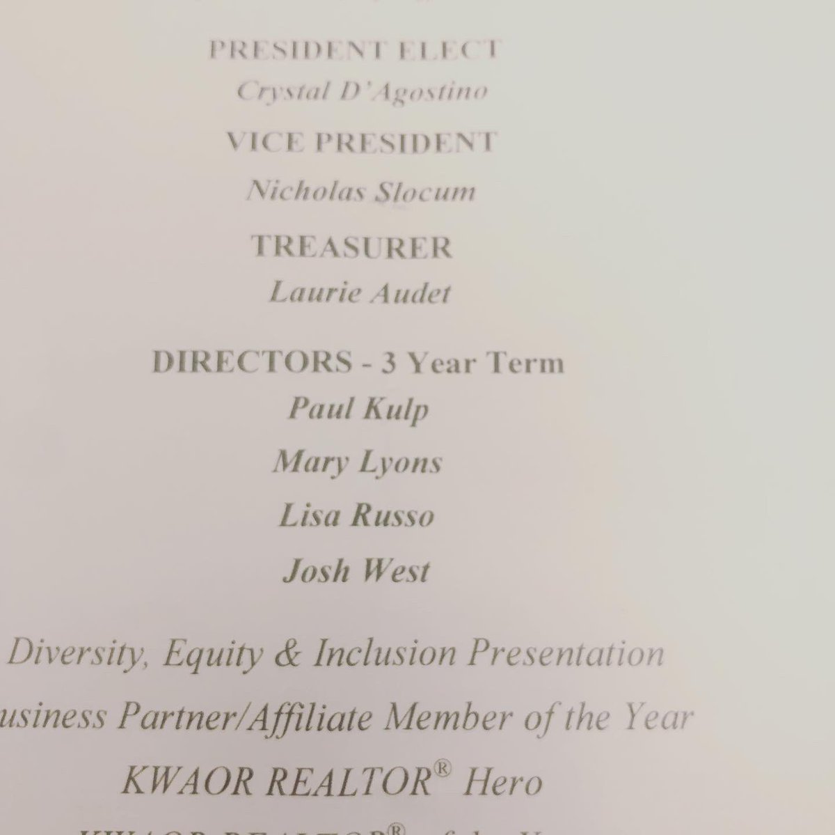 PhilSloc's tweet image. We would all like to recognize and congratulate our very own Nick Slocum  for being elected by his peers as 2022 Vice President for the Kent Washington Association of Realtors, a professional association of over 2100 members at their annual meeting this evening at Quidnessett CC.