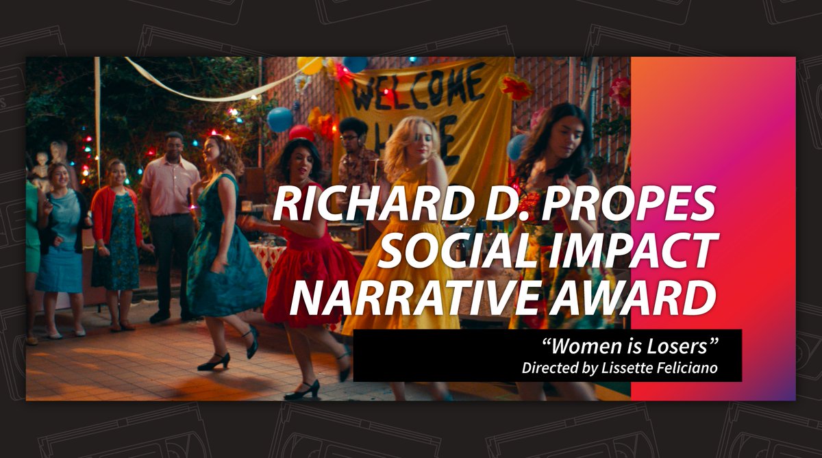 heartlandfilm's tweet photo. #HIFF30Awards: RICHARD D. PROPES SOCIAL IMPACT NARRATIVE AWARD, Women is Losers, directed by Lissette Feliciano. $2,000 Cash Prize. @richardpropes https://t.co/qrhWGUeEDT