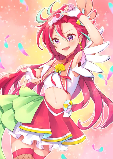 あすか先輩～!!以前描いた絵を微修正してお祝い🙏✨
#滝沢あすか生誕祭
#キュアフラミンゴ生誕祭 