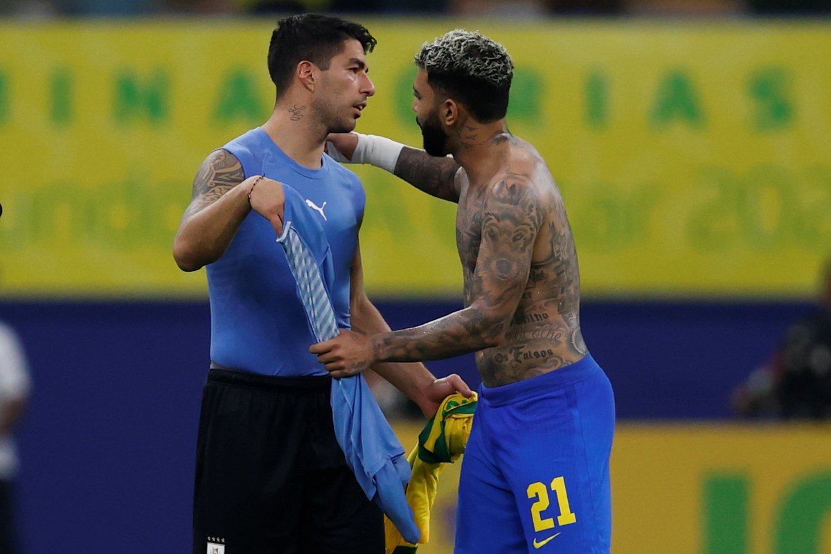 Perfil da Conmebol se derrete com troca de camisas entre Gabigol e Suárez; veja o recado 3 FBtT TaWQAA51KX
