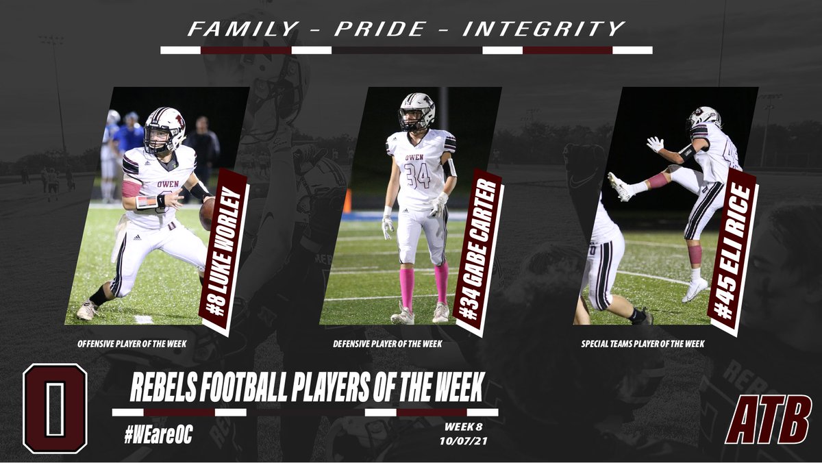 Congrats to our #OCFB Players of the Week vs Walton-Verona.

#ATB
#RebelsFootballFamily
#TODAY