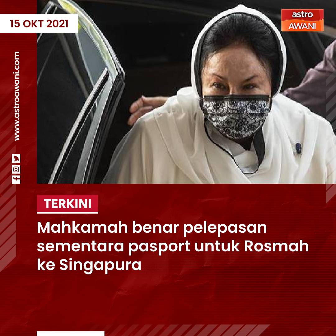 Ia bagi membolehkan beliau ke Singapura untuk menemani anak perempuannya yang dijangka melahirkan anak kedua tidak lama lagi.

Ikuti berita terkini di grid.astroawani.com 

#AWANInews