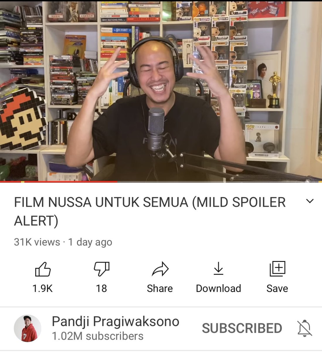 Terharu banget dengerin 32 menit <a href="/pandji/">Pandji Pragiwaksono</a> ceritain pengalaman dan pandangannya setelah nonton #FilmNUSSA youtu.be/8yU9UMj12h8 - thanks a lot, Ndji! 🥲 (MILD SPOILER ALERT YA)