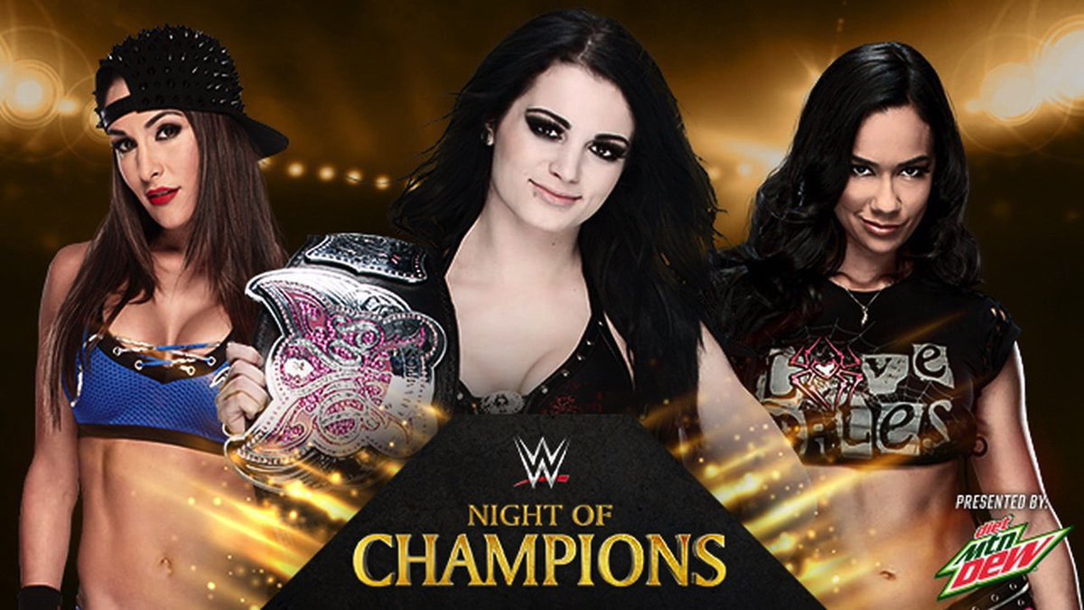 Paige vs AJ vs Nikki Bella WWE Night Of Champions 2014 https://t.co/ihme7LLCzL https://t.co/HoToqn8Uk7