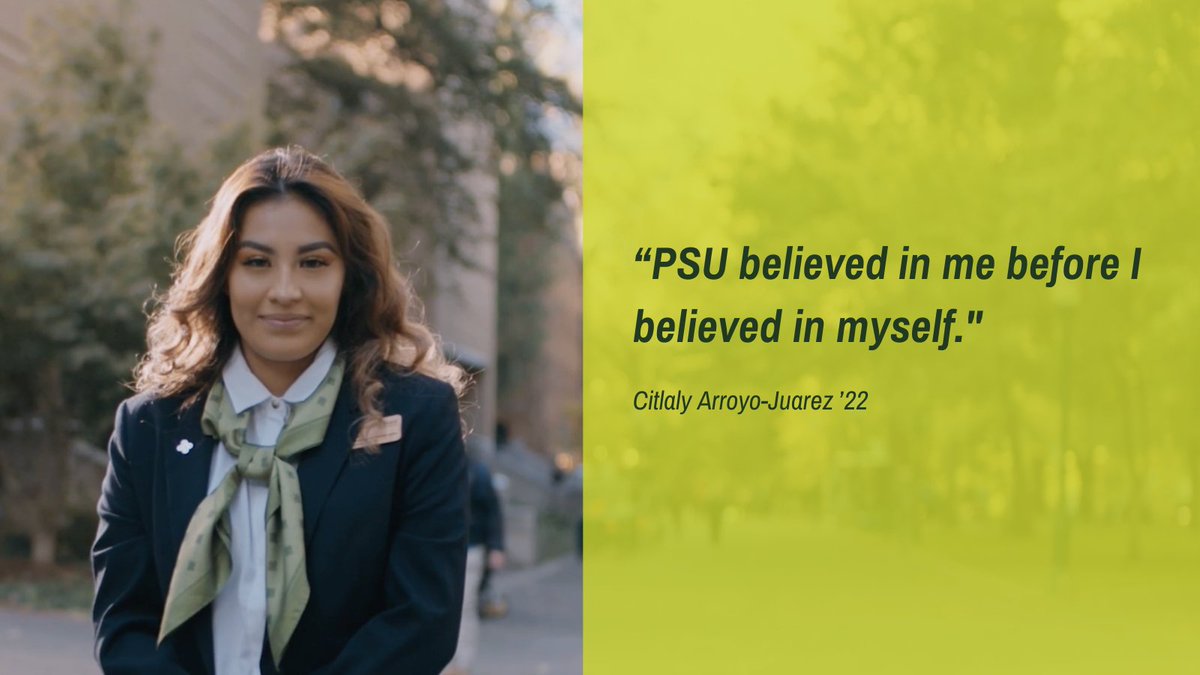 PSU_Foundation's tweet image. “PSU believed in me before I believed in myself.” Huge thanks to @psustamb leader Citlaly Arroyo-Juarez ’22 for speaking as part of tonight&apos;s #SimonBenson21 #PortlandState #PSU75