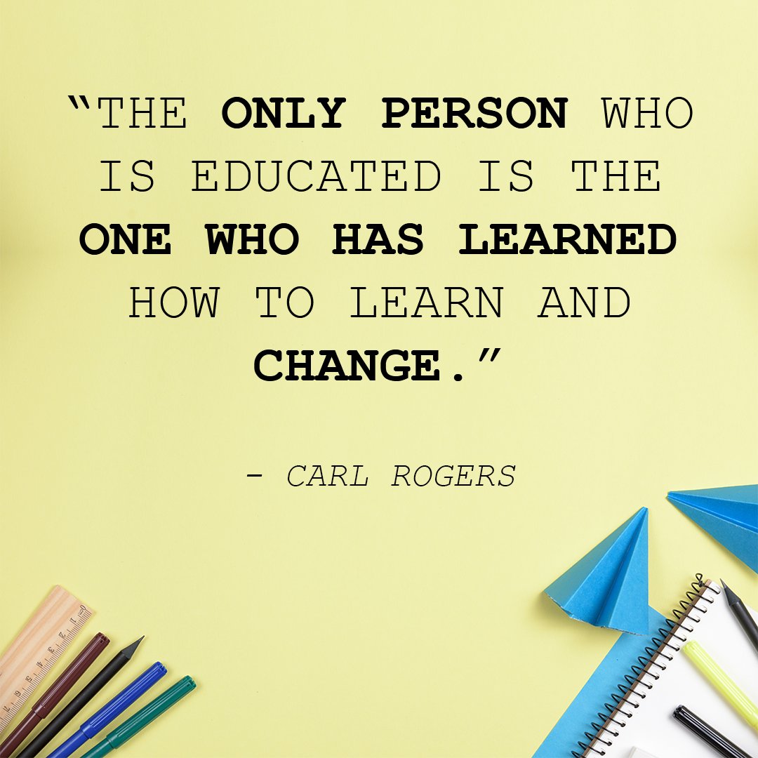 EarlyLearningM's tweet image. “The only person who is educated is the one who has learned how to learn and change.”

- Carl Rogers

#inspiration #motivation  bit.ly/3wuRXzL