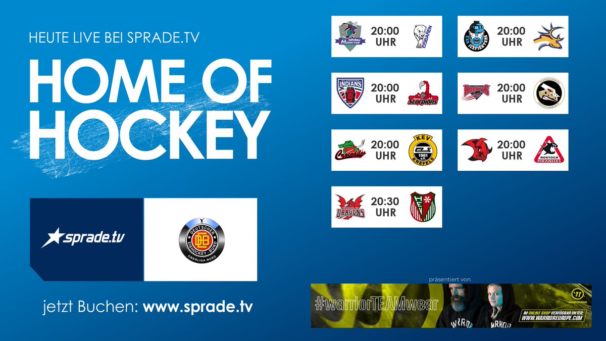 SpradeTV's tweet image. Heute gibt es wieder alle Spiele der Deutscher Eishockey-Bund Oberliga-Nord LIVE bei uns.